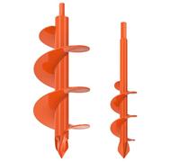 Benelabel 2pcs Tarière Jardin pour Mèche, 23x4.1cm & 31x10cm Manuelle Outil Plantation Creuser de Trous Terre Sol à Bulbes Arbre Spirale Plantation/Poteaux BoîTe Aux Lettres/Convient L'Hexagone 10mm
