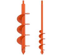 Benelabel 2pcs Tarière Jardin pour Mèche, 41x4.1cm & 41x8.9cm Manuelle Outil Plantation Creuser Trous Terre Sol Bulbes Arbre Spirale pour Plantation/Poteaux BoîTe Aux Lettres/Convient L'Hexagone 10mm