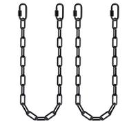 BeneLabel Lot de 2 chaînes de suspension robustes de 152,4 cm (1,5 m) avec crochets, capacité de 453,6 kg, chaînes de balançoire, chaînes à revêtement noir pour hamac, balancelle, chaise suspendue