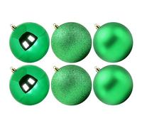 Benjia Boules de Noel Grosses Exterieur, Boule Géante Résistants Groose XXL Boules Plastique Suspendre (10cm/6pcs, Vert)