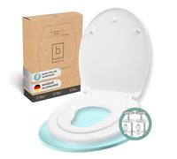 Benkstein® Abattant de WC de qualité supérieure pour enfants et familles - Ovale - Blanc - Avec système d'abaissement automatique Softclose - Lunette WC - Siège de toilette magnétique intégré