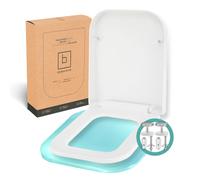 BENKSTEIN siège de toilette couvercle de toilette blanc thermodurcissable lun...