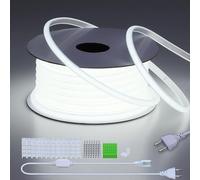 BENLUN Ruban LED COB AC 220V Exterieur Etanche 30m Très Lumineux 300W | 6000K Blanc Froid Bande LED 10W/m CRI 90+ 288LEDs/m Flexible Découpable pour Chambre, Gaming, Bureau, Pergola Extérieur