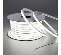 BENLUN Ruban LED Neon 24V Exterieur Etanche sans Chute de Tension 15m 10W/m | 6000K Blanc Froid Bande LED Néon Flexible Découpable IP65 pour Chambre, Salon, Cour Décoration(alimentation non incluse)