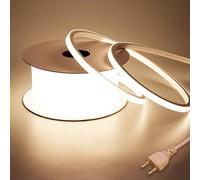 BENLUN Ruban LED Neon Exterieur Etanche 220V 10m sans Transformateur | 3000K Blanc Chaud Bande LED Néon Flexible Découpable 10W/m 900lm/m pour Chambre, Salon, Cour Décoration, Pergola