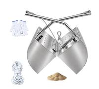 Benne à Grappin 3 L, Échantillonneur de Sédiments en Inox 304 | Préleveur de Fond 3 L avec Benne Inox 304, Corde 20 m et Gants pour Échantillonnage de Boue en Rivière, Lac et Étang