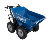 Scheppach Dumper à essence DP3000 | Capacité de charge de 300kg | 5,6 CV | 3 vitesses avant/1 arrière | 4 roues motrices | Camion-benne Mini brouette à moteur Mini-chenille