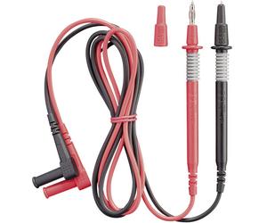 Benning 044145 Set de cordons de mesure de sécurité Banane mâle 4 mm pointe de test 1.00 m noir, rouge 1 pc(s)