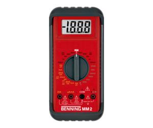BENNING Multimètre MM 2 0,1 mV-1000 V DC 0,1 mV-750V AC MM 2 av.pile/câble de mesure/sac Quantité:1