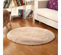 Benoon Tapis, décoration intérieure douce pour salle de bain, chambre à coucher, tapis de douche antidérapant, tapis de yoga rond en peluche 14 40 cm x 40 cm