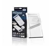 Benriner BN-120W Mandoline, Blanc | Lame inox avec réglage d'épaisseur pour réaliser des tranches fines et régulières en toute sécurité