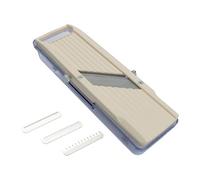 Benriner Mandoline Japonaise 6,4 cm Ivoire avec Bac BN-3 | Bac de récupération pratique, lames inox interchangeables et protection pour une découpe efficace