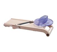 Benriner - Mandoline Japonaise Premium 95 mm + Poussoir de sécurité - ABS + INOX - Tranche Fruits et Légumes et Réalise Frites et Juliennes - 3 Lames Interchangeables