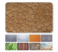 Bensey Tapis de salle de bain premium avec couche révolutionnaire de diatomite | Ultra-absorbant et à séchage rapide | Base antidérapante en caoutchouc naturel | 40x60 cm, designs stylés (Désert)