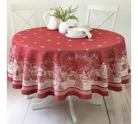 Benson Mills Co., INC de Noël étage conçu Tissu Jacquard Nappe, 70inch - Round