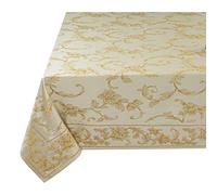 Benson Mills Harmony Scroll Lourd Coton Majoritaire Nappe 60 par 213,4 cm Argenté/doré, Argenté/doré, 60-inch-by-104-inch