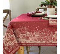 Benson Mills Nappe en Tissu Jacquard épais pour Noël et Les Vacances (Motif Histoire de Noël, rectangulaire, 152,4 x 213,4 cm)