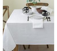Benson Mills Nappe en Tissu texturé pour Salle à Manger Quotidienne, Maison, fête, Mariage et Vacances - Rectangulaire - Blanc - 152,4 x 304,8 cm