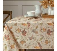 Benson Mills Natures Feuilles Tissu imprimé Jacquard Nappe, 52-inch-by-70-inch, Coton, crème, 52x70