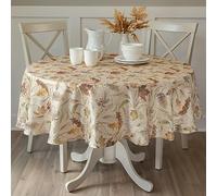 Benson Mills Natures Feuilles Tissu imprimé Jacquard Nappe, 52-inch-by-70-inch, Coton, crème, 70RD
