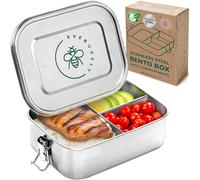 Bento Box - Boîte à déjeuner en acier inoxydable - 1,2 L - 3 compartiments