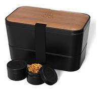 Bento Encastrable 1,5 l noir et bois de cerisier - Umami - Noir - Bois