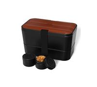 Bento Encastrable 1,5 l noir et bois sapelli - Umami - Noir - Bois