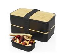 Bento Original 1,2 l noir et décor bambou plastique 19.00x11.00 cm