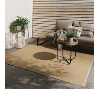 benuta Basic Tapis Extérieur & Intérieur Iowa - Beige 195x195 cm - Look Jute Boho - Résistant UV - pour Balcon, terrasse, Jardin, Cuisine, Salon - Durable, Robuste - Convient espaces intérieurs