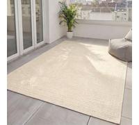 benuta Basic Tapis Extérieur & Intérieur Iowa - Crème 200x300 cm - Look Jute Boho - Résistant UV - pour Balcon, terrasse, Jardin, Cuisine, Salon - Durable, Robuste - Convient espaces intérieurs