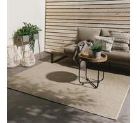 benuta Basic Tapis Extérieur & Intérieur Iowa - Taupe 195x195 cm - Look Jute Boho - Résistant UV - pour Balcon, terrasse, Jardin, Cuisine, Salon - Durable, Robuste - Convient espaces intérieurs