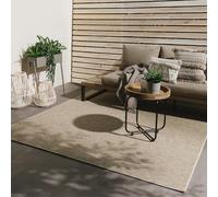 benuta Basic Tapis Extérieur & Intérieur Iowa - Taupe 300x300 cm - Look Jute Boho - Résistant UV - pour Balcon, terrasse, Jardin, Cuisine, Salon - Durable, Robuste - Convient espaces intérieurs