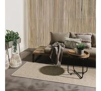 benuta Basic Tapis Extérieur & Intérieur Iowa - Taupe 80x250 cm - Look Jute Boho - Résistant UV - pour Balcon, terrasse, Jardin, Cuisine, Salon - Durable, Robuste - Convient espaces intérieurs