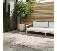 benuta Basic Tapis Exterieur Kaleo - Beige 160x230 cm - Géométrique - Intempéries et UV résistant Balcon, terrasse, Jardin, Cuisine, Salon, Couloir, Salle à Manger - Nettoyage Facile
