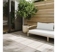 benuta Basic Tapis Exterieur Kaleo - Beige 70x200 cm - Géométrique - Intempéries et UV résistant Balcon, terrasse, Jardin, Cuisine, Salon, Couloir, Salle à Manger - Nettoyage Facile