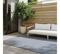 benuta Basic Tapis Exterieur Lou - Bleu 160x230 cm - Intempéries et UV résistant - Multifonction Balcon, terrasse, Jardin - Cuisine, Salon, Couloir, Salle à Manger - Entretien Facile
