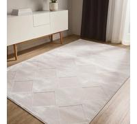benuta Basic Tapis Salon Claire - Crème 120x170 cm - Minimaliste géométrique rétro - Facile Entretien - Compatible Chauffage - pour Chambre, Bureau, Couloir, Bebe