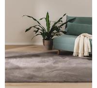 benuta Basic Tapis Salon Fausse Fourrure Furry - Gris 80x150 cm - pour Chambre, Bureau, Couloir, Bebe - Doux - Antidérapant - Lavable - Chauffage Sol