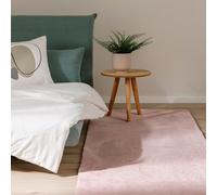 benuta Basic Tapis Salon Fausse Fourrure Furry - Rose 80x300 cm - pour Chambre, Bureau, Couloir, Bebe - Doux - Antidérapant - Lavable - Chauffage Sol