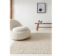 Benuta Lana Tapis en Laine Pure tissé à la Main - Rectangulaire et dans Le Style : uni, Hygge et Cozy, Minimaliste, Naturel - Facile d'entretien pour Salon, Chambre à Coucher - Beige - 200 x 300 cm