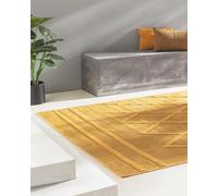 benuta Nest Bonte Tapis d'intérieur et d'extérieur, jaune, 160 x 230 cm, résistant et facile d'entretien, pour balcon, terrasse, jardin, cuisine et salon, géométrique, style bohème, Hygge Cozy