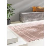benuta Nest Bonte Tapis d'intérieur et d'extérieur, rose, 120 x 170 cm, résistant et facile d'entretien, pour balcon, terrasse, jardin, cuisine et salon, géométrique, style bohème, Hygge Cozy