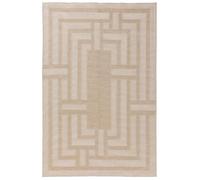 benuta Nest Bronco Tapis - Crème 160 x 230 cm - Fibre synthétique - Convient pour l'extérieur - Rectangulaire et dans le style : géométrique, minimaliste - Facile d'entretien pour le salon et la