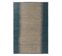 benuta Tapis en jute pure Tulsi - Bleu 80 x 150 cm - Sisal/jute - Rectangulaire et de style : vintage, ethnique, rétro - Facile d'entretien pour le salon et la chambre à coucher