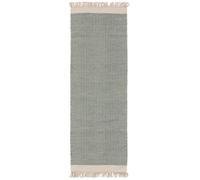benuta Tapis en laine pure Kim - Menthe 70 x 200 cm - Coton, Laine - Chemin de couloir et de style : Ikat, Hygge & Cozy, Minimaliste - Facile d'entretien pour le salon, la chambre à coucher, le