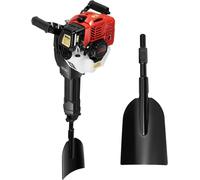 Benzin Gartenbaumgräber 52cc 2 temps - Foreuse pour trous de plantation d'arbres à essence, pelle pour plantation, réservoir de 1,3L, foreuse pour trous de poteaux, machine de terrassement de 1900W, m