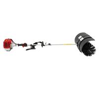 Benzin Kehrbesen - Balai-aspirateur à propulsion manuelle - 52cc, 2,3 chevaux, 8500 tr/min - Brosse de 52 cm - Idéal pour les surfaces en gazon synthétique, le sable et la saleté - Noir