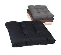 Beo Coussin d'extérieur 60x60 cm imperméable | Fabriqué en UE | Coussin pour Banc et Chaise de Jardin | Coussins d'assise résistants aux UV | Coussin de Palette Confortable en Anthracite