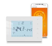 Beok Thermostat chaudière gaz connecté à Piles,en saillie, Contact Sec, 3A | Plusieurs modes de programmation, Thermostat d'ambiance 2 Fils, Commande à distance via Tuya, et vocale avec Alexa / Google
