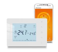 BEOK Thermostat connecté chaudière gaz à piles WiFi 2 4 GHz programmable contact sec 3 A écran large montage en saillie